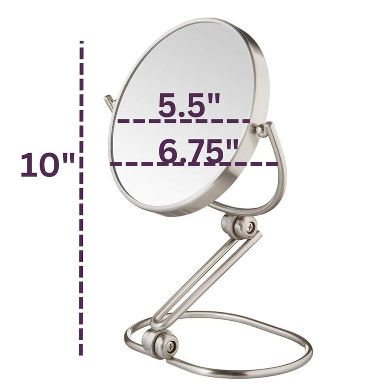 JERDON Compact Magnifying Mirror - Folding 5.5" Travel Mirror with 10X & 1X Magnification - Model MC450N - Image 3